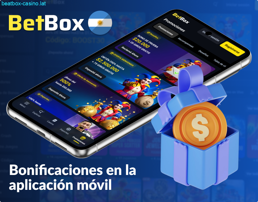 Promociones en la aplicación de BeatBox Casino para argentinos
