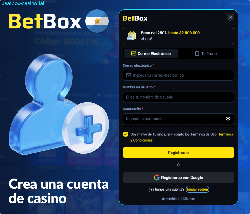 Crear una cuenta en BeatBox AR